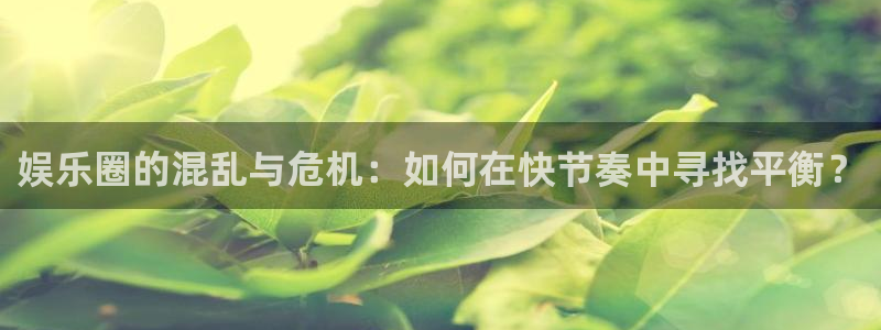 彩名堂最新免费计划官网：娱乐圈的混乱与危机：如何在快节奏中寻找平衡？